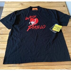 NWT B Wood Knows With Pablo Logo T Shirt Size 2XL Men’s Black Short Sleeve
